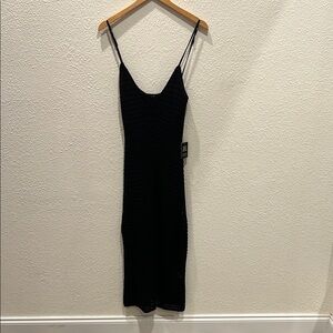 Express Black Spaghetti Strap Midi Dress